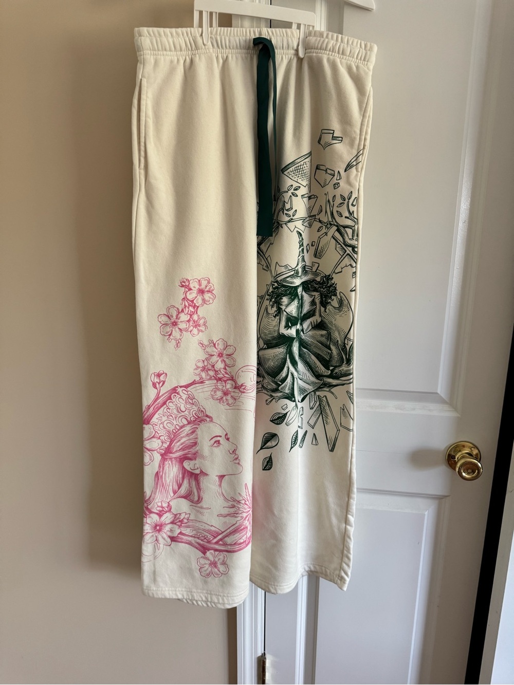 Women’s WICKED Graphic Sweatpants with Pink & Green Prints